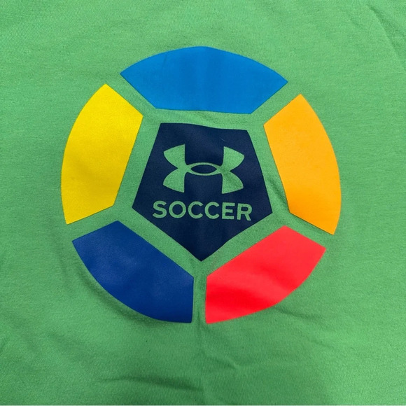 Under Armour T-Shirt Soccer Ball Graphic Green Size 6 - Picture 5 of 16
